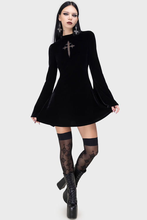 killstar Serenade Of Shadows Mini Dress Black