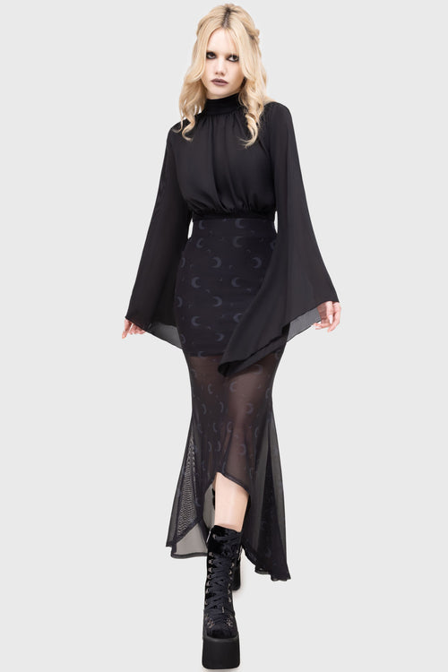 Killstar Serenade Of Shadows Skirt Black