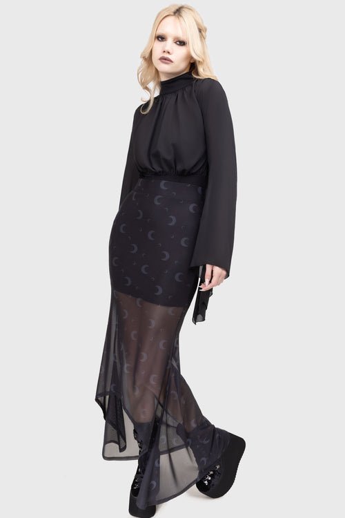 killstar Serenade Of Shadows Skirt Black