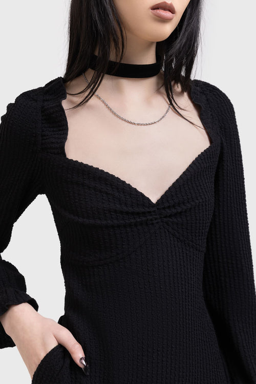 Killstar Shadow Weave Maxi Dress Black