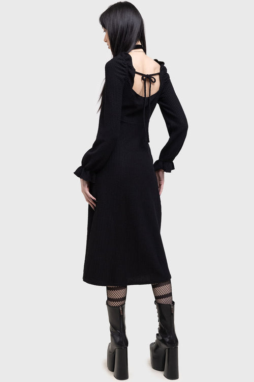 Killstar Shadow Weave Maxi Dress Black