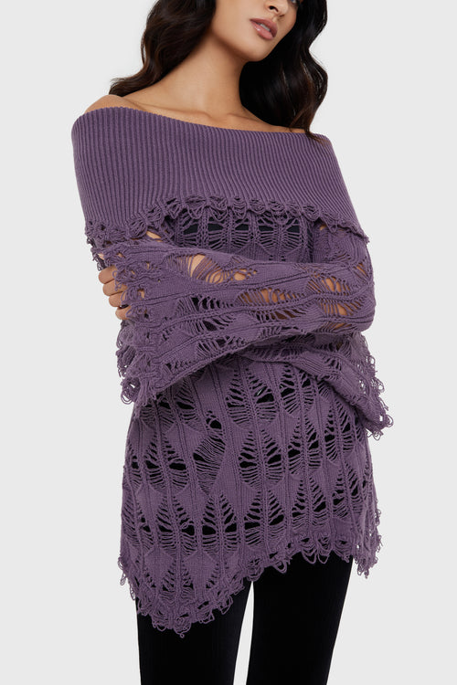Killstar Shadow Wine Sweater [PURPLE] Purple