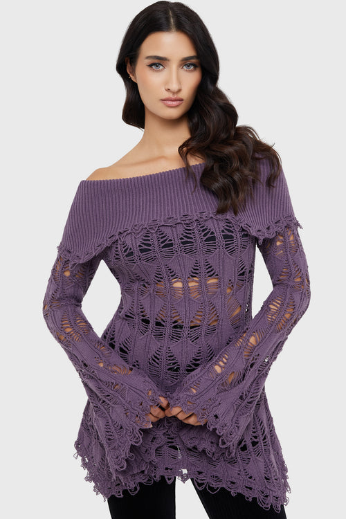 Killstar Shadow Wine Sweater [PURPLE] Purple