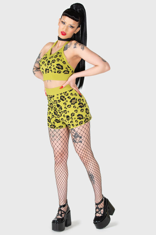 Killstar Skulleo Halter Top Green