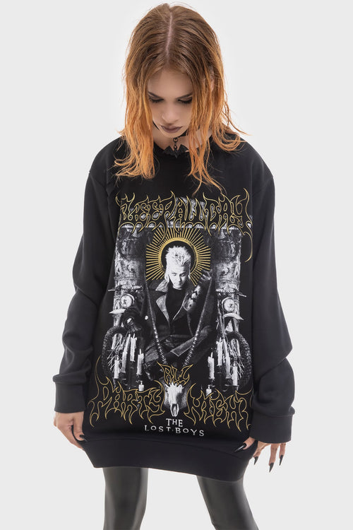 killstar Sleep All Day Sweatshirt Black