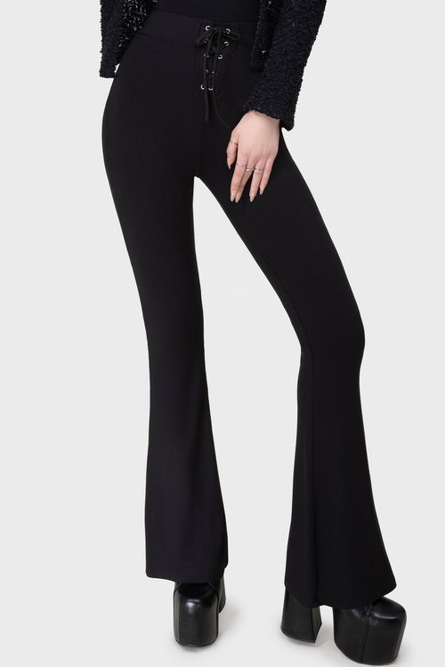 Killstar Slo-Burn Bell Bottoms [B] Black