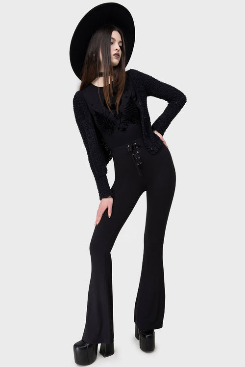 Killstar Slo-Burn Bell Bottoms [B] Black