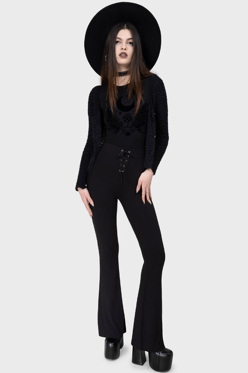 killstar Slo-Burn Bell Bottoms [B] Black