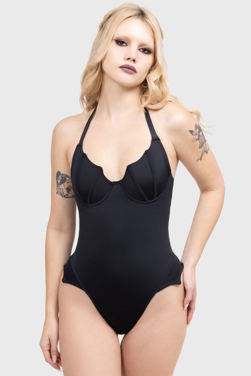 killstar Sonar Splash Swimsuit Black