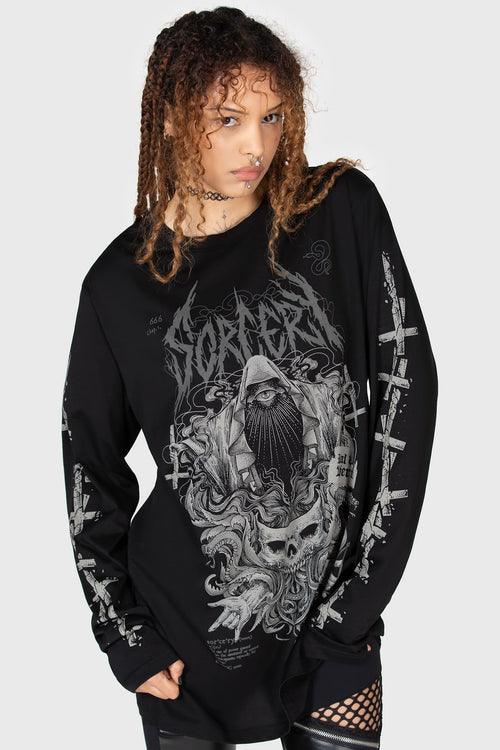 Killstar Sorcery Long Sleeve Top Black