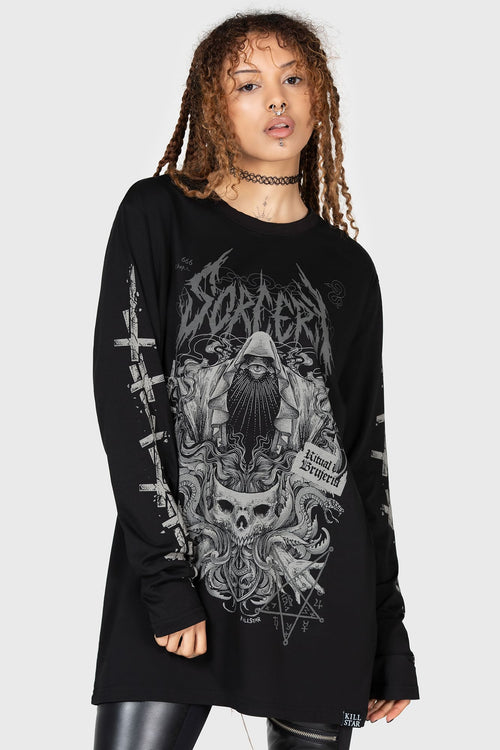 killstar Sorcery Long Sleeve Top Black