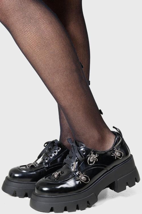 Killstar Spider Charm Shoes Black