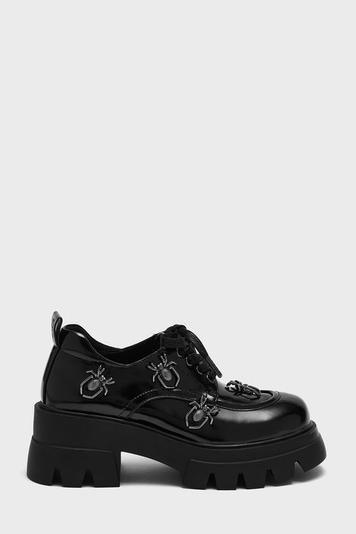 killstar Spider Charm Shoes Black