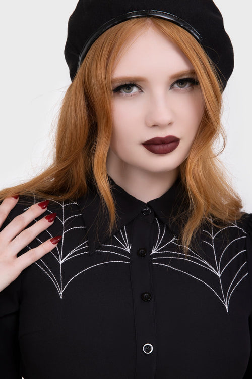 Killstar Spider Swinger Dress Black