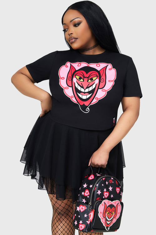 Killstar Splendidly Evil Baby Tee Black