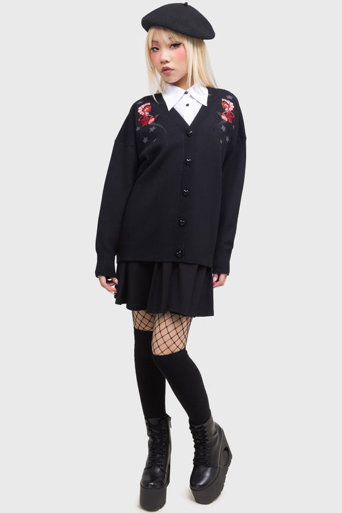 Killstar Splendidly Evil Cardigan Black