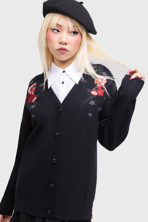 Killstar Splendidly Evil Cardigan Black