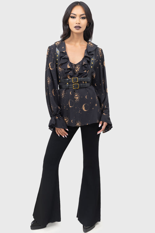 Killstar Stardusk Blouse Black/Gold