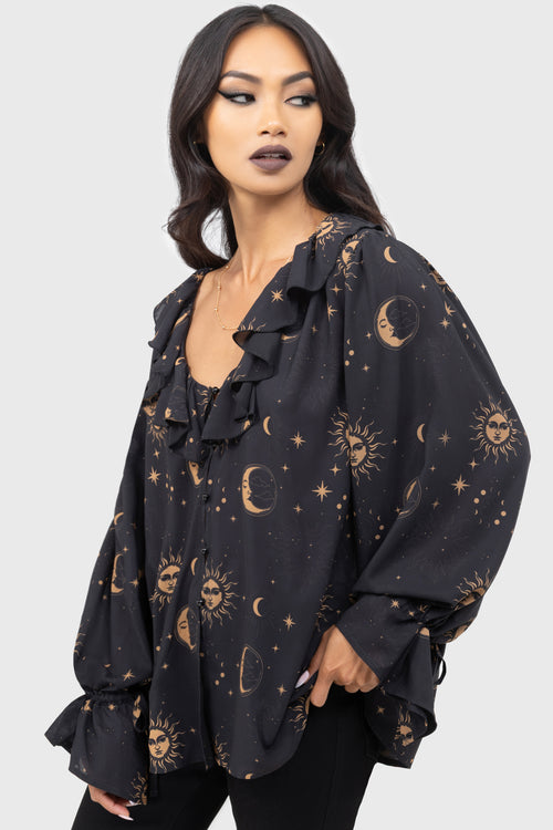 Killstar Stardusk Blouse Black/Gold