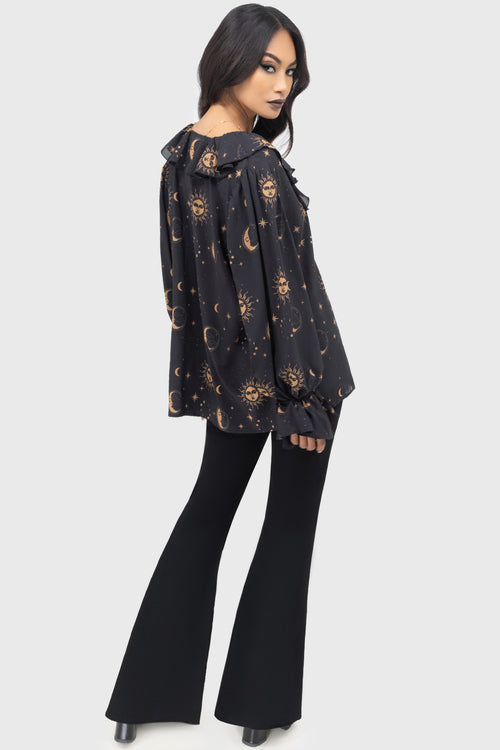 Killstar Stardusk Blouse Black/Gold
