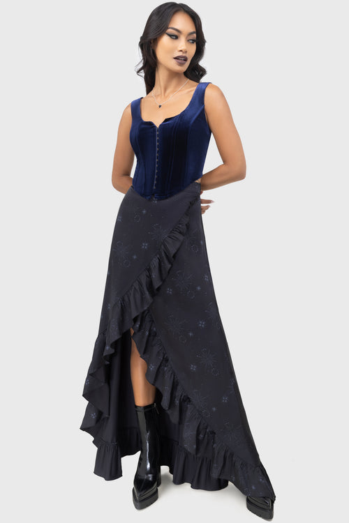 killstar Starveil Skirt Black/Grey