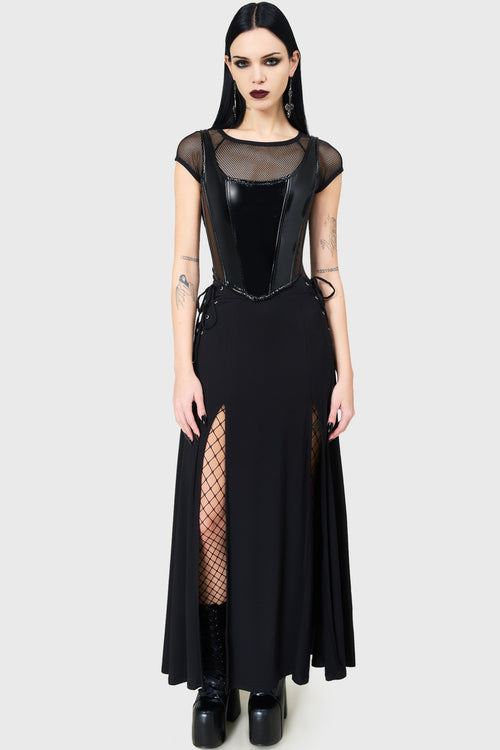 Killstar Stillness Corset Top Black