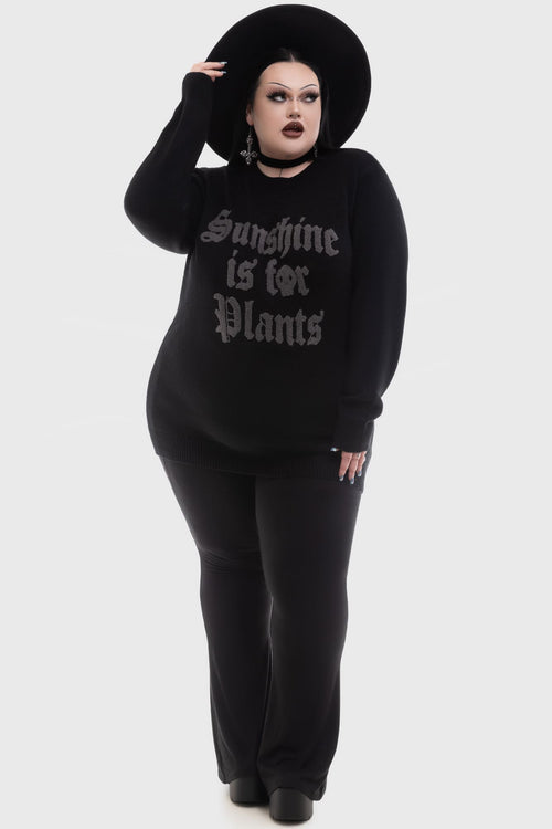 Killstar Sunshine For Plants Sweater Black