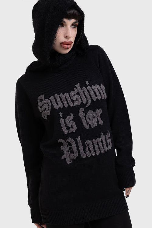 Killstar Sunshine For Plants Sweater Black