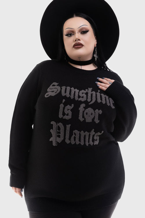 killstar Sunshine For Plants Sweater Black