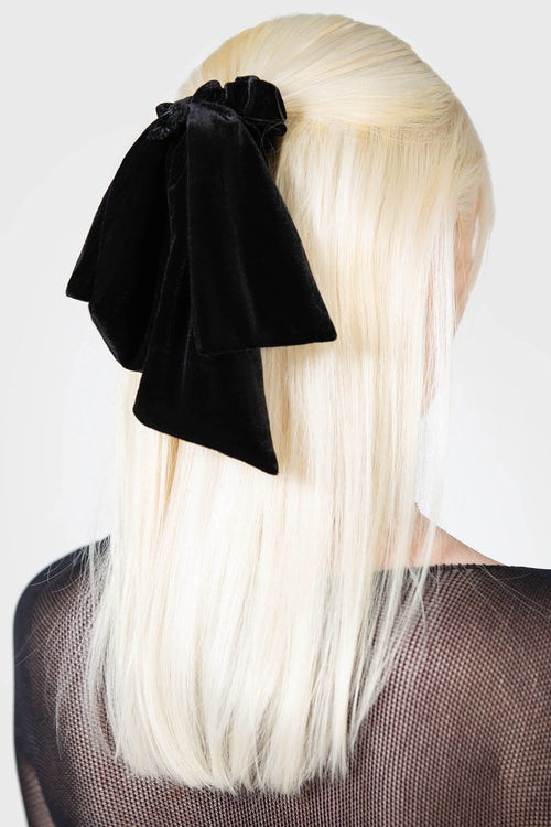 Killstar Tabinka Hair Bow Black