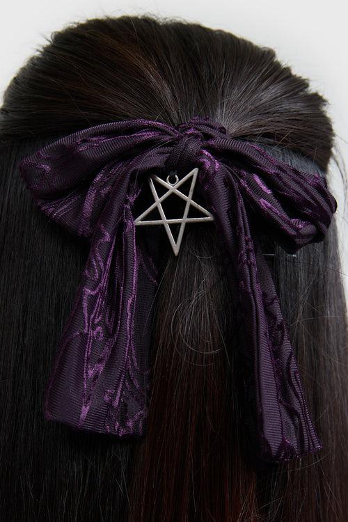 Killstar Tabinka Hair Bow [Purple] Purple