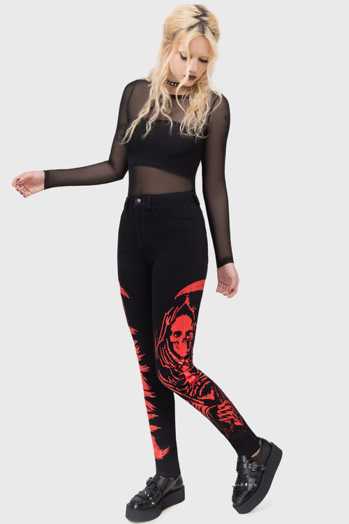 Killstar Take Your Pick Skinny Jeans Black