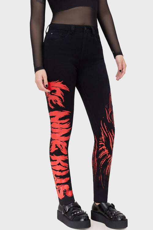 Killstar Take Your Pick Skinny Jeans Black