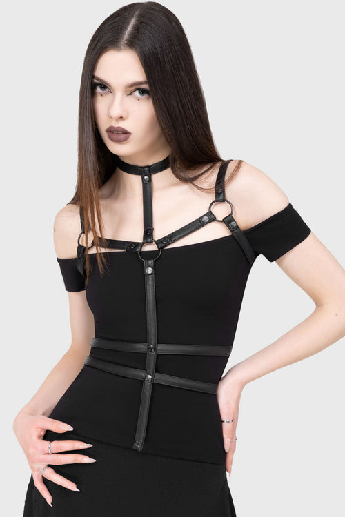 killstar Tenebris Tribe Top Black