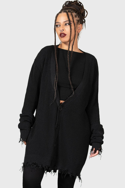 killstar The Antisocials Cardigan Black