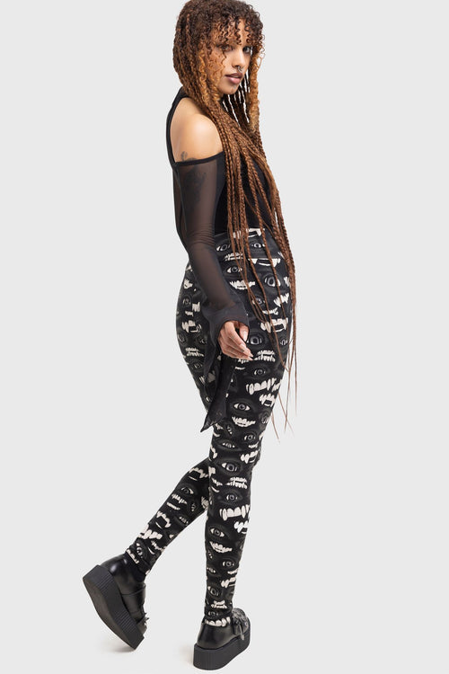 Killstar The Lost Boys Leggings Black/White