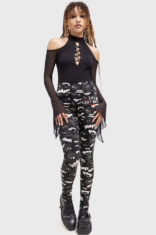 Killstar The Lost Boys Leggings Black/White
