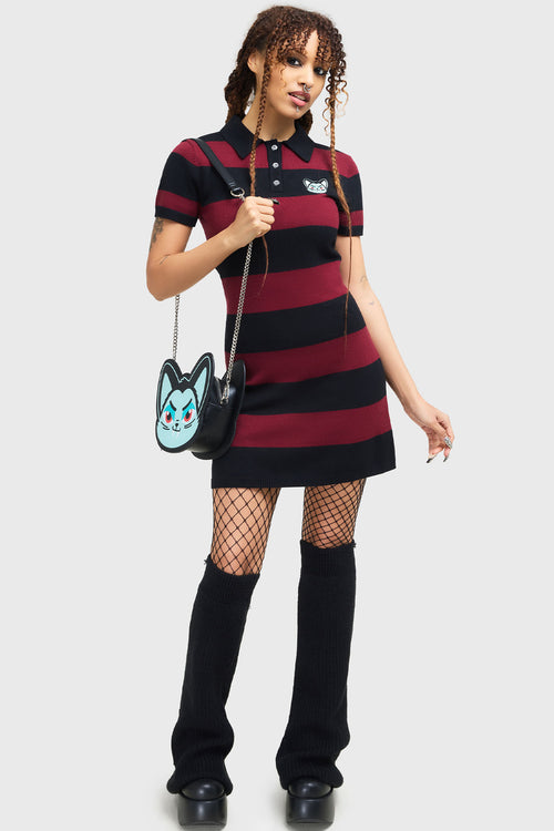 Killstar The Vampurr Collar Dress Black/Red