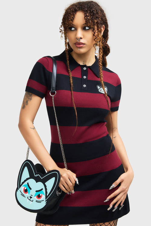 Killstar The Vampurr Collar Dress Black/Red