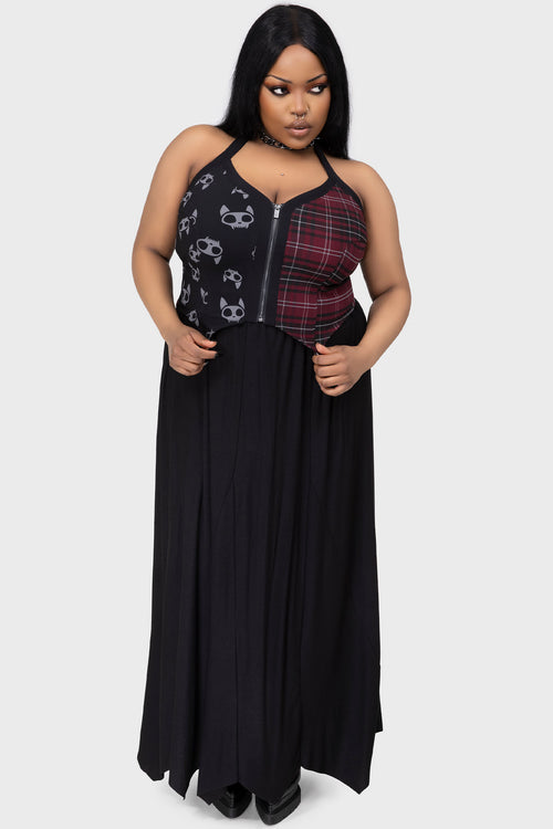 Killstar The Vampurr Halter Top Black/Red