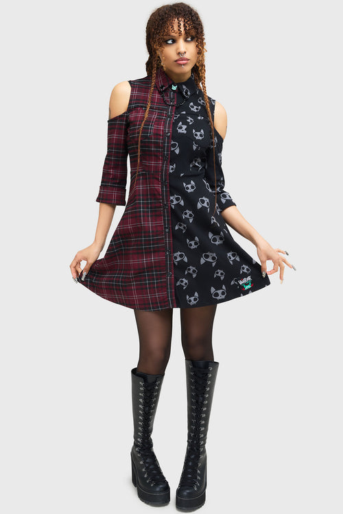 Killstar The Vampurr Shirt Dress Black/Red