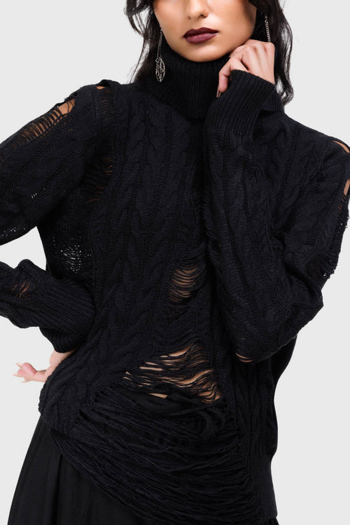 Killstar Thread Riot Sweater Black