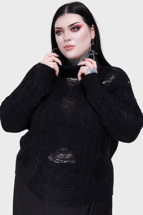 Killstar Thread Riot Sweater Black