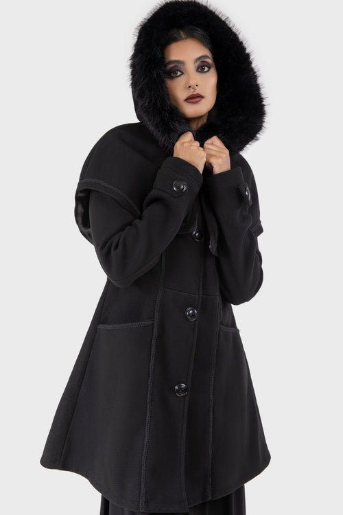 Killstar Tokyo Babe Coat Black