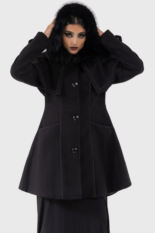 Killstar Tokyo Babe Coat Black