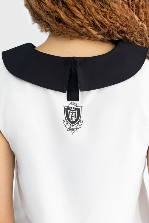 Killstar Too Ghoul For School Blouse Black/White