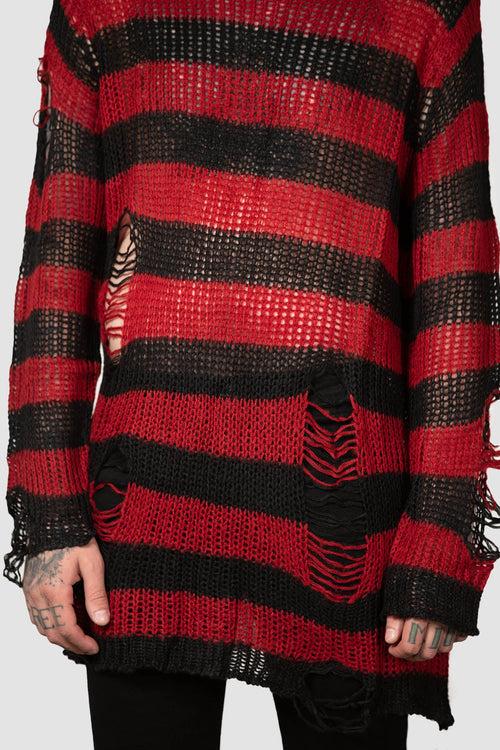 Killstar Total Horror Knit Sweater Red