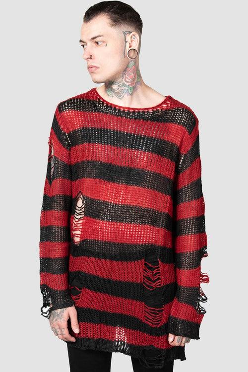 killstar Total Horror Knit Sweater Red