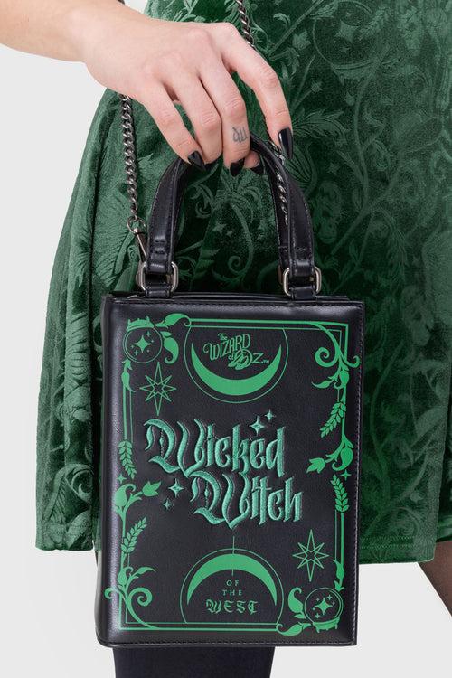 Killstar Truly Wicked Book Handbag Black/Green