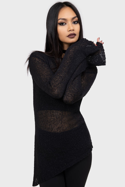killstar Twilight Eden Sweater Black